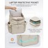BPM2610 - Miss Lulu Leichter Nylon-Zugbeutelrucksack – Lässiger Alltagsrucksack mit 13-Zoll-Laptopfach für Reisen und Pendeln - Beige