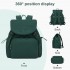 BPM2610 - Miss Lulu Lightweight Nylon Drawstring Backpack – Casual Daily Rucksack with 13 Inch Laptop Sleeve for Travel & Commute - Green