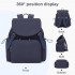 BPM2610 - Miss Lulu Lightweight Nylon Drawstring Backpack – Casual Daily Rucksack with 13 Inch Laptop Sleeve for Travel & Commute - Navy