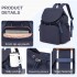 BPM2610 - Miss Lulu Lightweight Nylon Drawstring Backpack – Casual Daily Rucksack with 13 Inch Laptop Sleeve for Travel & Commute - Navy
