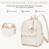 BPM2614 - Miss Lulu Checked PVC Backpack with Detachable Bow, Casual Women’s Daypack for School, Travel & Daily Use - Beige