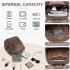 BPM2614 - Miss Lulu Checked PVC Backpack with Detachable Bow, Casual Women’s Daypack for School, Travel & Daily Use - Brown