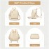 BPM2617 - Miss Lulu Women's Backpack, Water-Resistant Nylon Convertible Shoulder and Crossbody Bag for Travel Work - Beige
