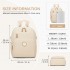 BPM2617 - Miss Lulu Damenrucksack, wasserabweisender Nylon-Wandeltasche & Umhängetasche zum Umwandeln für Reisen und Arbeit - Beige