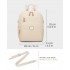 BPM2617 - Miss Lulu Women's Backpack, Water-Resistant Nylon Convertible Shoulder and Crossbody Bag for Travel Work - Beige BPM2617 - Miss Lulu Women's Backpack, Water-Resistant Nylon Convertible Shoulder and Crossbody Bag for Travel Work - Beige