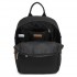 BPM2617 - Miss Lulu Women's Backpack, Water-Resistant Nylon Convertible Shoulder and Crossbody Bag for Travel Work - Black