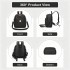 BPM2617 - Miss Lulu Women's Backpack, Water-Resistant Nylon Convertible Shoulder and Crossbody Bag for Travel Work - Black
