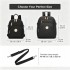 BPM2617 - Miss Lulu Women's Backpack, Water-Resistant Nylon Convertible Shoulder and Crossbody Bag for Travel Work - Black