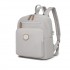 BPM2617 - Miss Lulu Women's Backpack, Water-Resistant Nylon Convertible Shoulder and Crossbody Bag for Travel Work - Light Grey