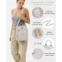 BPM2617 - Miss Lulu Women's Backpack, Water-Resistant Nylon Convertible Shoulder and Crossbody Bag for Travel Work - Light Grey