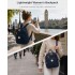 BPM2617 - Miss Lulu Women's Backpack, Water-Resistant Nylon Convertible Shoulder and Crossbody Bag for Travel Work - Navy