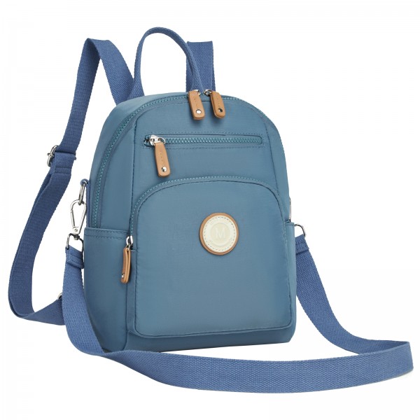 BPM2651 - Miss Lulu 3-in-1 Convertible Rucksack mit Abnehmbarem Langriemen – Tragbar als Rucksack, Schulter- oder Crossbody-Tasche - Blau