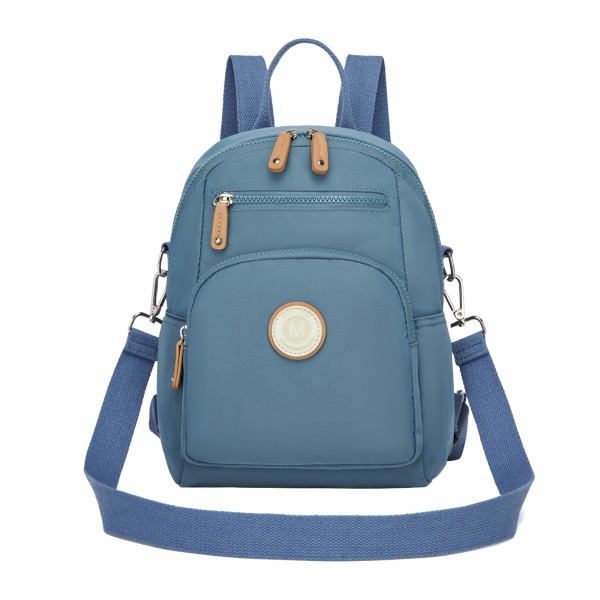 BPM2651 - Miss Lulu 3-in-1 Convertible Rucksack mit Abnehmbarem Langriemen – Tragbar als Rucksack, Schulter- oder Crossbody-Tasche - Blau