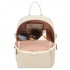 BPM2651 - Miss Lulu 3-in-1 Convertible Rucksack mit Abnehmbarem Langriemen – Tragbar als Rucksack, Schulter- oder Crossbody-Tasche - Beige