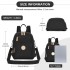 BPM2651 - Miss Lulu 3-in-1 Convertible Rucksack mit Abnehmbarem Langriemen – Tragbar als Rucksack, Schulter- oder Crossbody-Tasche - Schwarz