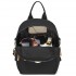 BPM2651 - Miss Lulu 3-in-1 Convertible Rucksack mit Abnehmbarem Langriemen – Tragbar als Rucksack, Schulter- oder Crossbody-Tasche - Schwarz