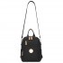 BPM2651 - Miss Lulu 3-in-1 Convertible Rucksack mit Abnehmbarem Langriemen – Tragbar als Rucksack, Schulter- oder Crossbody-Tasche - Schwarz