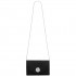 CLM2458 - Miss Lulu Elegante Evening Clutch aus gefälschtem Wildleder mit Kristallblume und abnehmbarer Kettenriemen - Schwarz