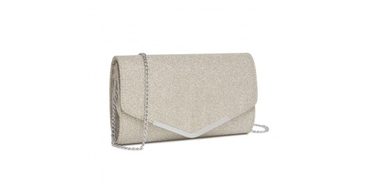 Coffee envelope clutch with gold trim 575