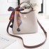 E1813 - Miss Lulu Seidenschal Dekor Tote Handtasche - Grau und Lila