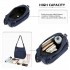 EH2063 - Kono Three Way Multipurpose Casual Shoulder Bag With Double Zippers - Navy