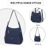 EH2063 - Kono Three Way Multipurpose Casual Shoulder Bag With Double Zippers - Navy
