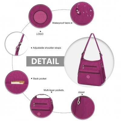 Atlanta Top Handle Satchel Bag W/Shoulder Strap - Brown | Le Parmentier