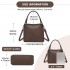 HBM2509 - Miss Lulu Textured PU Leather Crossbody Handbag with Woven Accents for Women - Brown