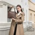 HBM2509 - Miss Lulu Textured PU Leather Crossbody Handbag with Woven Accents for Women - Brown