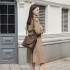 HBM2509 - Miss Lulu Textured PU Leather Crossbody Handbag with Woven Accents for Women - Brown