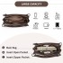 HBM2509 - Miss Lulu Textured PU Leather Crossbody Handbag with Woven Accents for Women - Brown