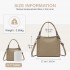HBM2509 - Miss Lulu Textured PU Leather Crossbody Handbag with Woven Accents for Women - Khaki