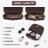 HBM2514 - Miss Lulu Stylish PU Saddle Bag with Chain-Accent Top Handle & Adjustable Strap - Brown