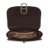 HBM2514 - Miss Lulu Stylish PU Saddle Bag with Chain-Accent Top Handle & Adjustable Strap - Brown