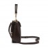 HBM2514 - Miss Lulu Stylish PU Saddle Bag with Chain-Accent Top Handle & Adjustable Strap - Brown