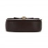 HBM2514 - Miss Lulu Stylish PU Saddle Bag with Chain-Accent Top Handle & Adjustable Strap - Brown