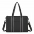 HBM2604 - Miss Lulu Wearproof Large Capacity Tote Bag with 15.6” Laptop Sleeve, Dual Carry Options for Business and Everyday Use - Black
