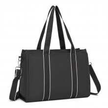 HBM2604 - Miss Lulu Wearproof Large Capacity Tote Bag with 15.6” Laptop Sleeve, Dual Carry Options for Business and Everyday Use - Black HBM2604 - Miss Lulu Wearproof Large Capacity Tote Bag with 15.6” Laptop Sleeve, Dual Carry Options for Business and Everyday Use - Black