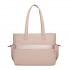 HBM2611 - Miss Lulu Schicker geräumiger Damen-Schultertasche-Tote mit 15,6-Zoll-Laptophülle und Gepäckgurt für den Alltag - Rosa