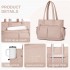 HBM2611 - Miss Lulu Schicker geräumiger Damen-Schultertasche-Tote mit 15,6-Zoll-Laptophülle und Gepäckgurt für den Alltag - Rosa