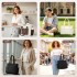 HBM2612 - Miss Lulu Minimalistische Langlebige Umhängetasche für Arbeit, Schule & Reisen mit Laptopfach und Mehreren Taschen - Beige