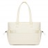 HBM2612 - Miss Lulu Minimalistische Langlebige Umhängetasche für Arbeit, Schule & Reisen mit Laptopfach und Mehreren Taschen - Beige