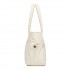 HBM2612 - Miss Lulu Minimalistische Langlebige Umhängetasche für Arbeit, Schule & Reisen mit Laptopfach und Mehreren Taschen - Beige