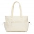 HBM2612 - Miss Lulu Minimalistische Langlebige Umhängetasche für Arbeit, Schule & Reisen mit Laptopfach und Mehreren Taschen - Beige