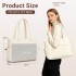 HBM2612 - Miss Lulu Minimalistische Langlebige Umhängetasche für Arbeit, Schule & Reisen mit Laptopfach und Mehreren Taschen - Beige