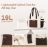 HBM2612 - Miss Lulu Minimalistische Langlebige Umhängetasche für Arbeit, Schule & Reisen mit Laptopfach und Mehreren Taschen - Beige und Braun