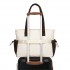 HBM2612 - Miss Lulu Minimalistische Langlebige Umhängetasche für Arbeit, Schule & Reisen mit Laptopfach und Mehreren Taschen - Beige und Braun