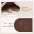 HBM2612 - Miss Lulu Minimalistische Langlebige Umhängetasche für Arbeit, Schule & Reisen mit Laptopfach und Mehreren Taschen - Beige und Braun