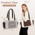 HBM2612 - Miss Lulu Minimalistische Langlebige Umhängetasche für Arbeit, Schule & Reisen mit Laptopfach und Mehreren Taschen - Beige und Braun
