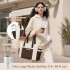 HBM2612 - Miss Lulu Minimalistische Langlebige Umhängetasche für Arbeit, Schule & Reisen mit Laptopfach und Mehreren Taschen - Beige und Braun